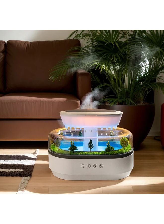 منتشر عطر المناظر الطبيعية الدقيقة للغابات مع ضوء تدرج 7 ألوان وموسيقى قطرات المطر والزيوت العطرية - Image 5